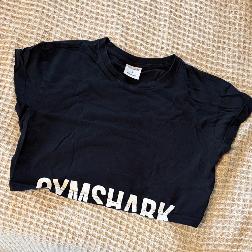 Gymshark Black Tee with Bold Logo